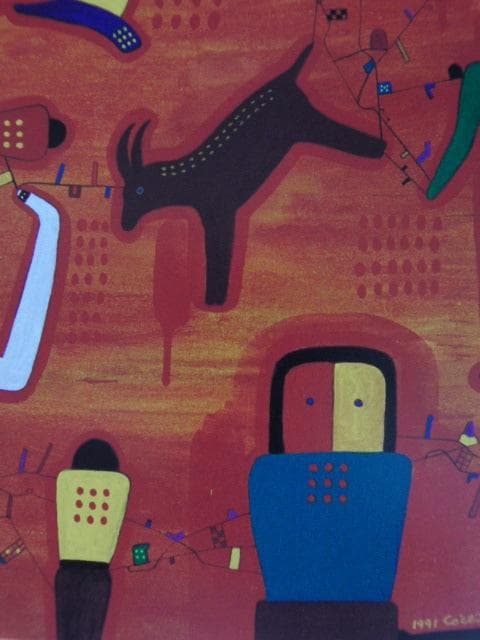 谷川晃一、【夕日の魔術師】、希少な大判額装用画集より、美品、日本人画家