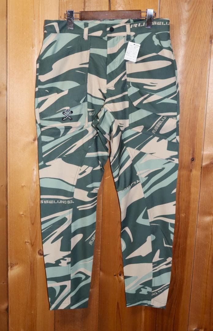 新品 ラッセルノ コⒽバット ポケット カモフラ ゴルフパンツ (5/L) h