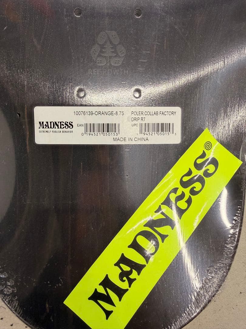 新品未使用MADNESS x POLERコラボデッキ 8.75