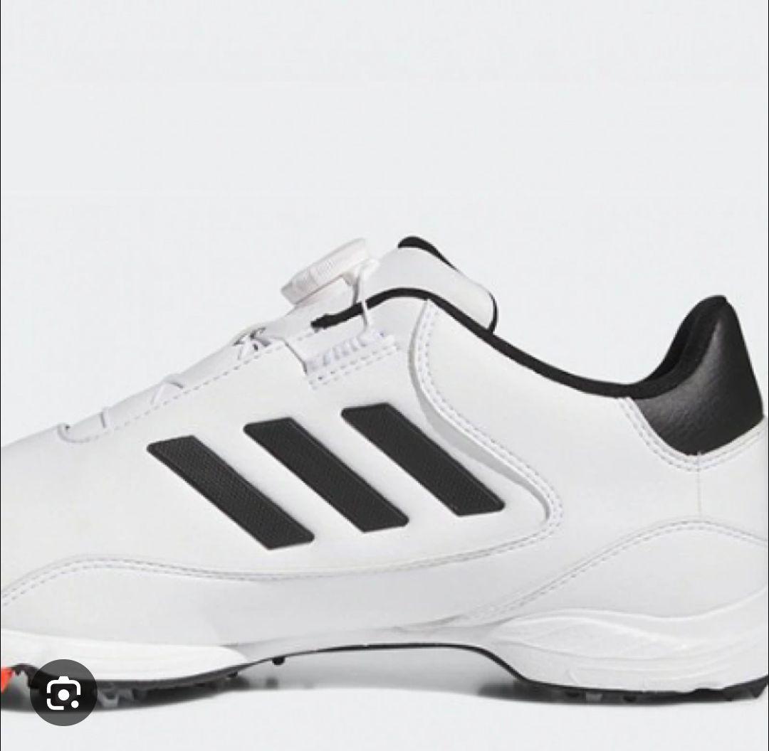 adidas ゴルフシューズ スパイク付き ホワイト/ブラック
