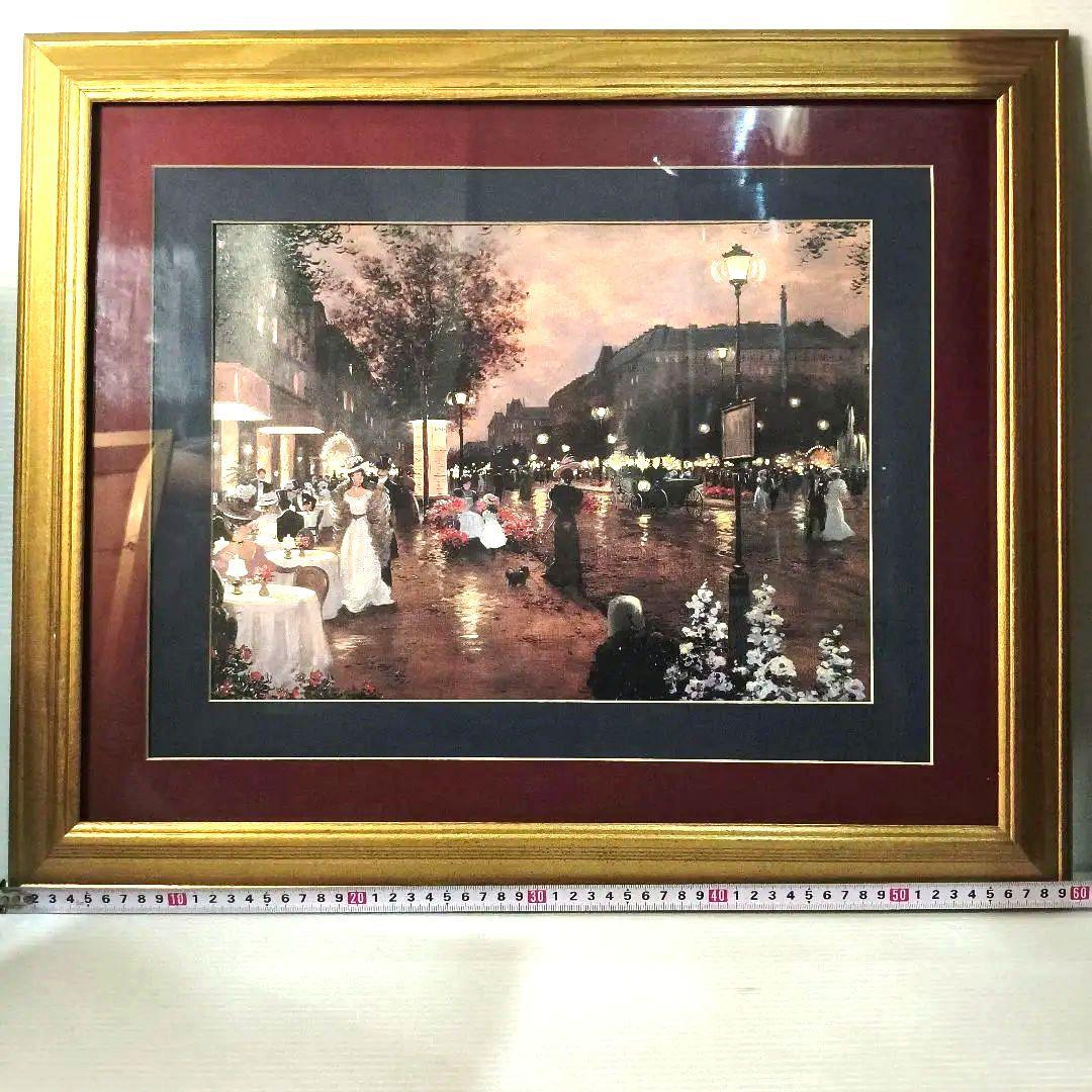 2枚組絵画✨Christa Kieffer ガラス 額縁 アート インテリア