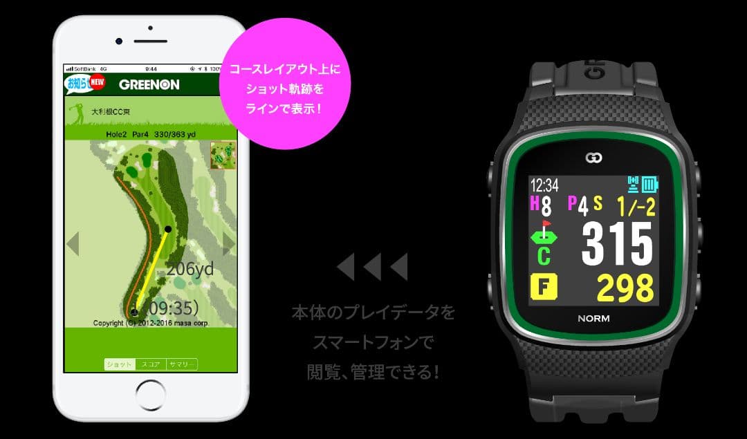 THE GOLF WATCH NORM ブラック