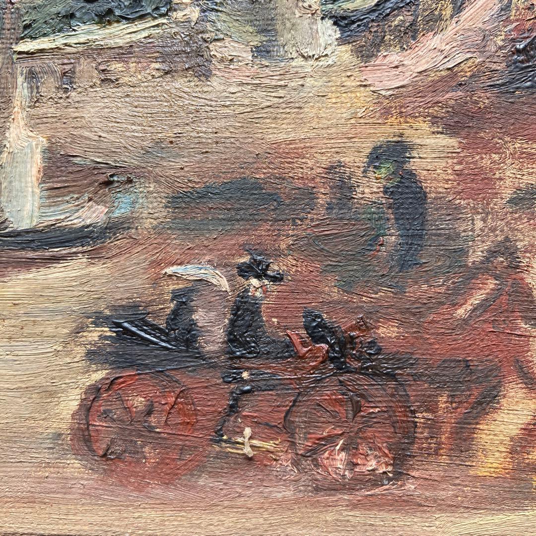 ルノアール模写生田実Place de laTrinite額44×53絵24×43