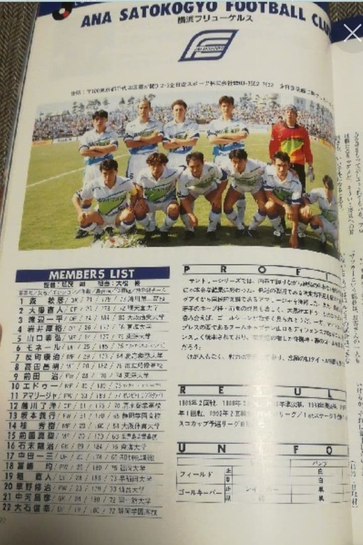 93-95 横浜フリューゲルス CUP戦用 （H）ユニフォーム エドゥー 10番