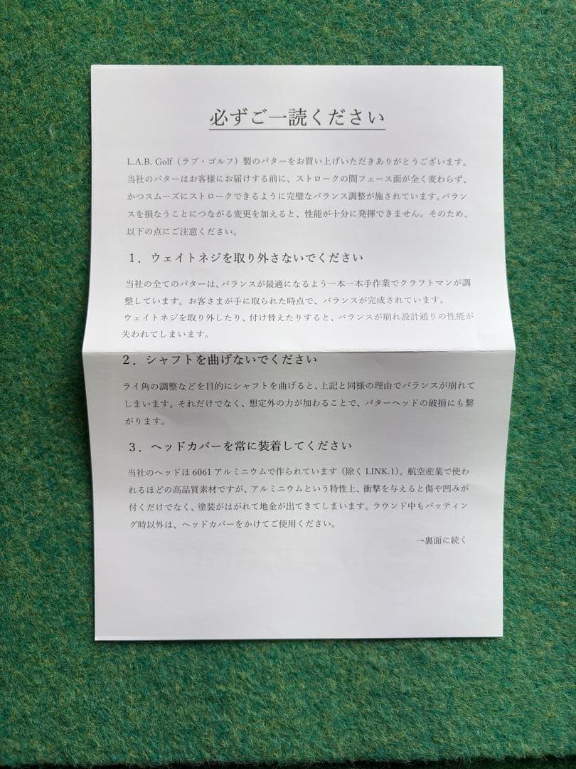 LAB GOLF OZ1 パター ブラック