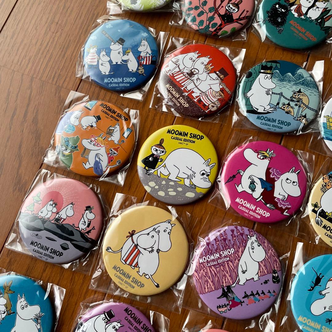 ムーミンショップカジュアルエディション 限定ランダム缶バッジコンプリート
