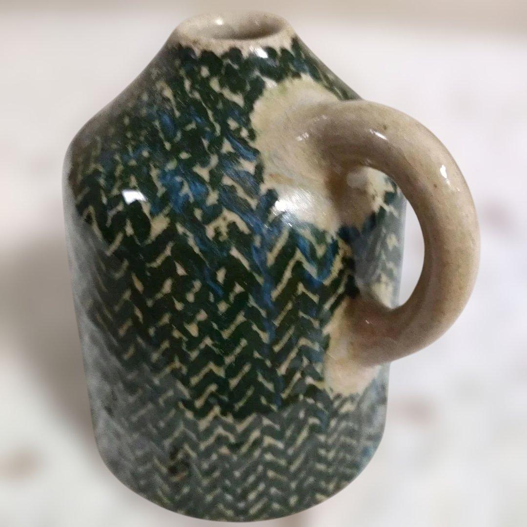【SALE】島岡 桂　縄文象嵌扁　壷