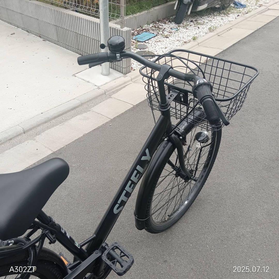 東京都、神奈川県送料無料　STEELY シティサイクル ブラック　27.5インチ