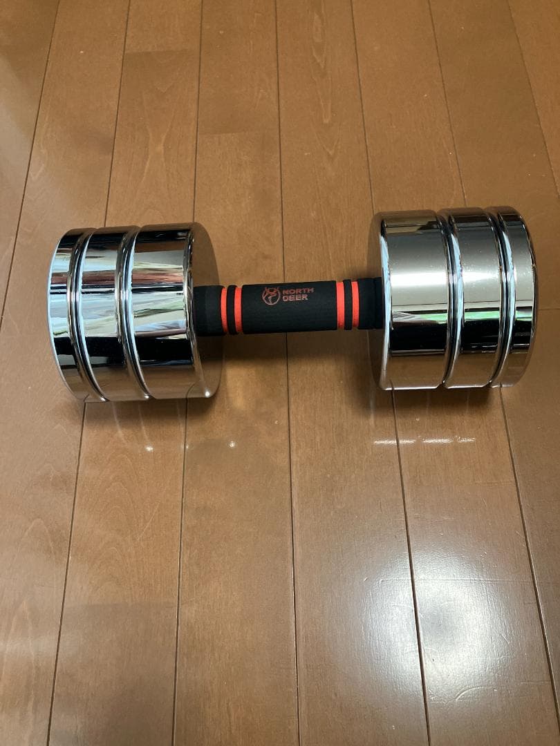 【美品】Northdeer ダンベル 可変式 15kg 鏡面仕上げ 1個 1/2