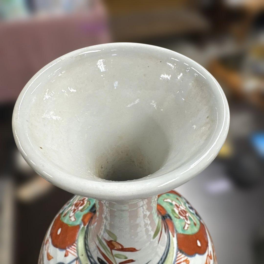 骨董　蔵出し　古伊万里？　陶磁器 花瓶 鳥のデザイン