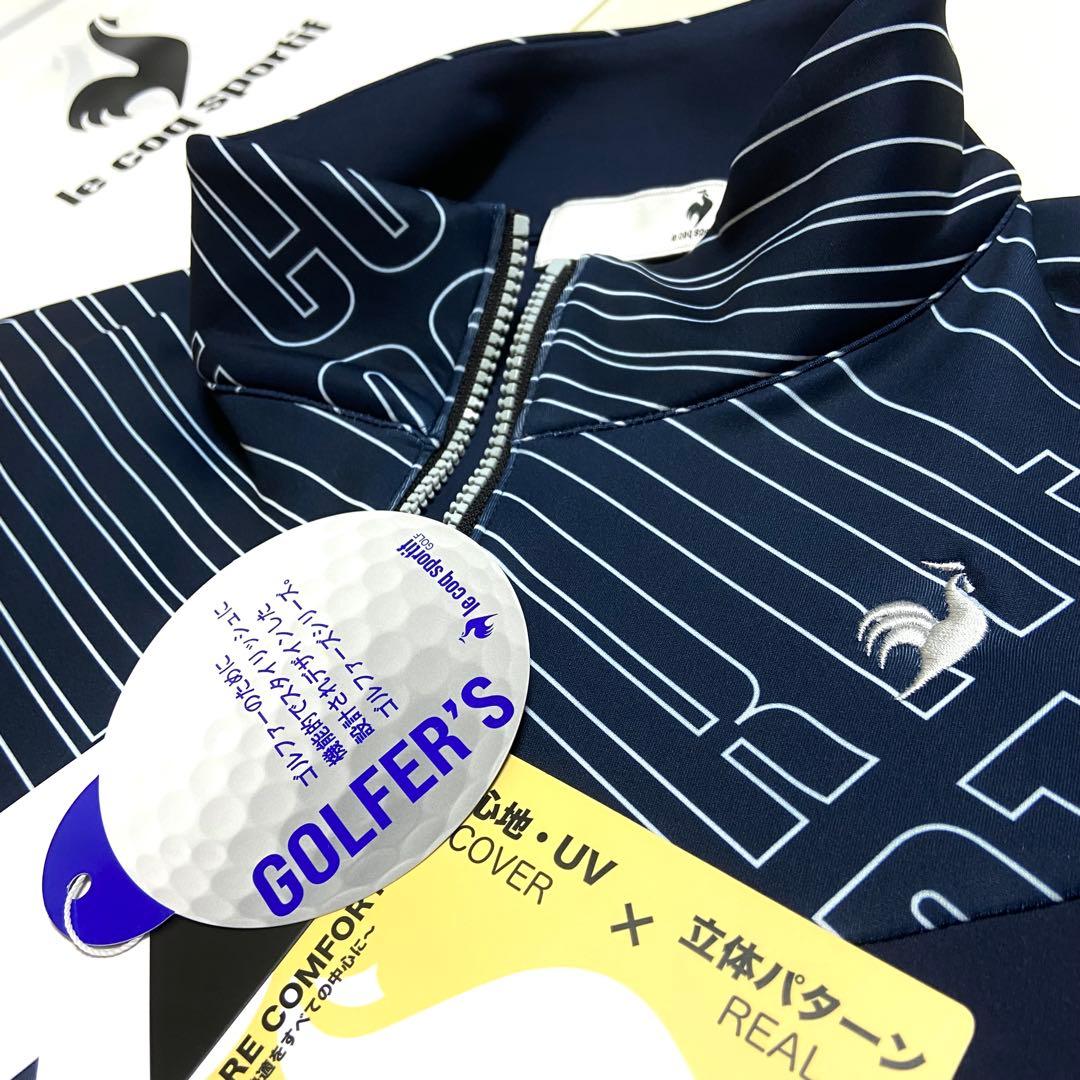 ルコック ゴルフ ダンボール フルジップ ジャケット メンズ Lサイズ ネイビー