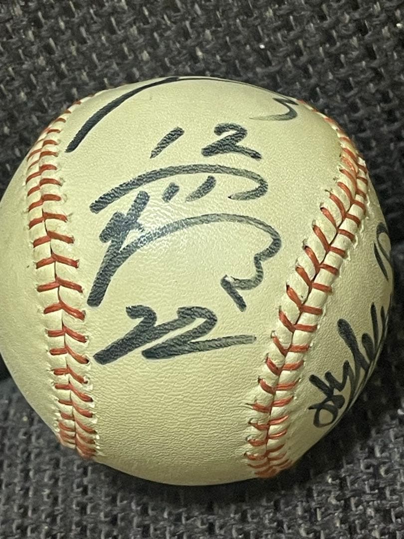 1970年代広島東洋カープ選手寄せ書きサインボール◆高橋里志・山本浩二・水沼四郎