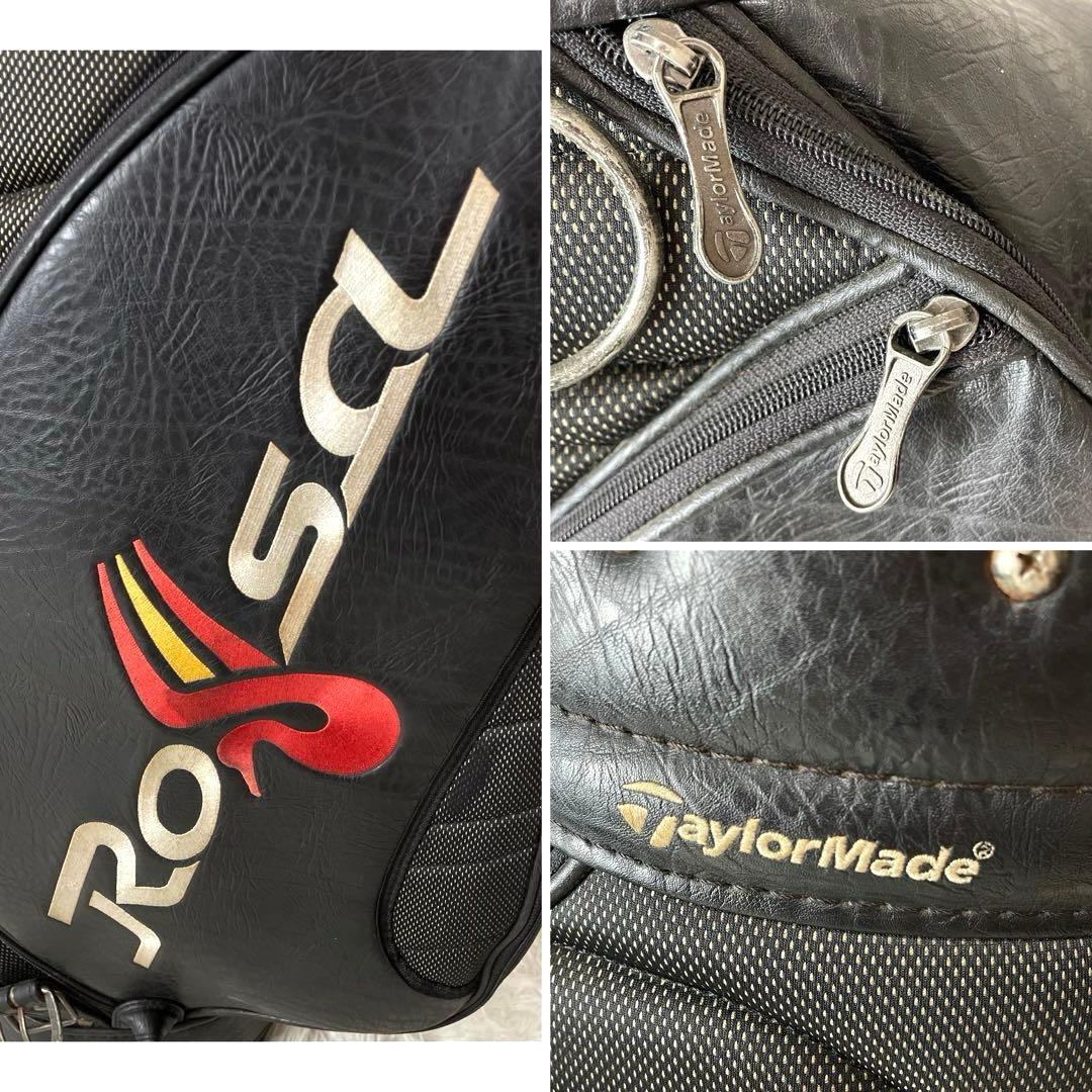 名作“ROSSA“ テーラーメイド キャディバッグ レザー 黒 spider前身