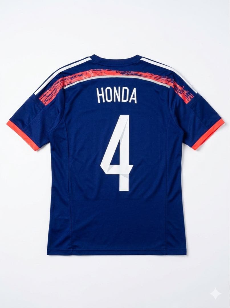 【美品】アディダス サッカー日本代表ユニフォーム 本田圭佑 4番 2014L相当