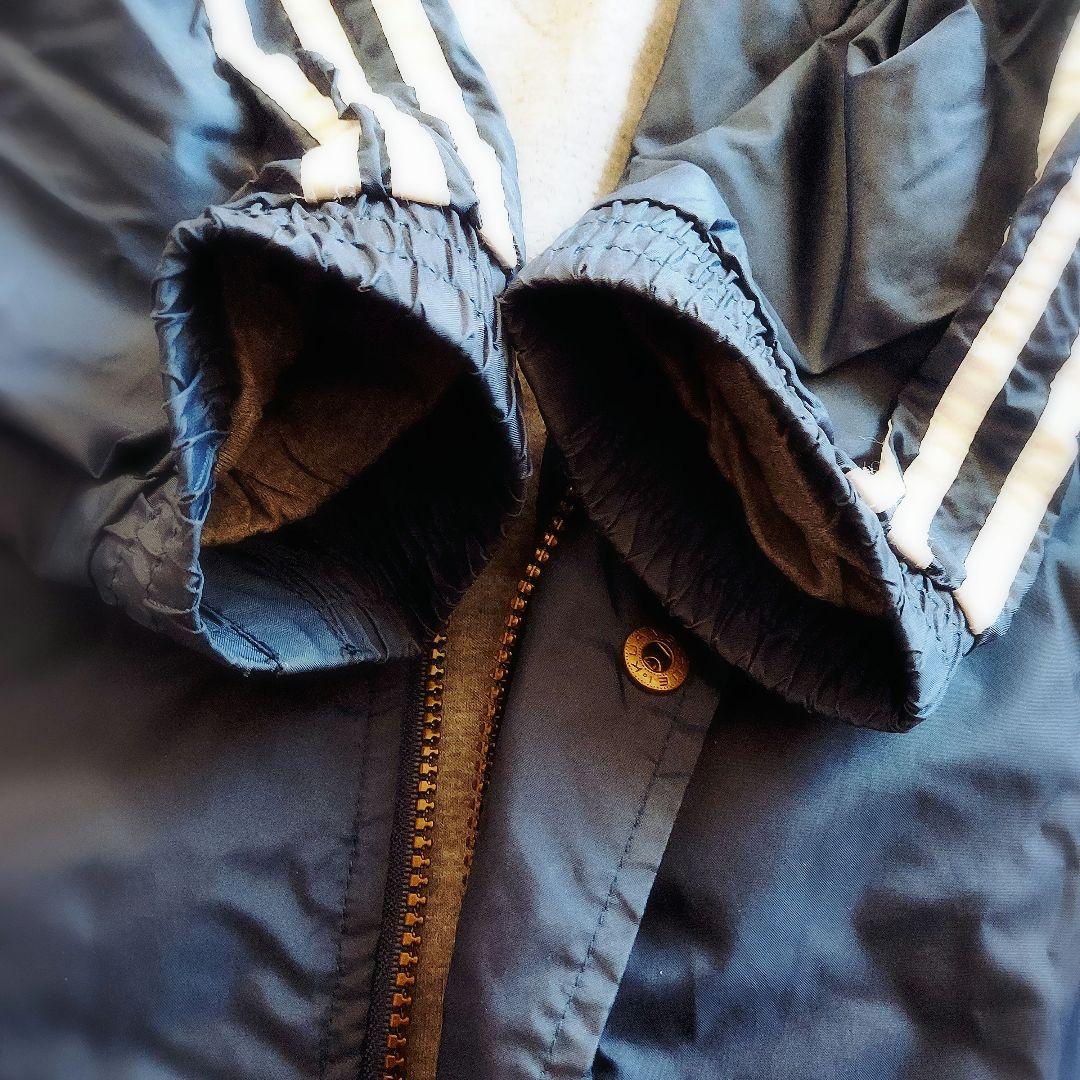ヴィンテージ☆オールドアディダス adidasベンチコー ト XL相当 ネイビー