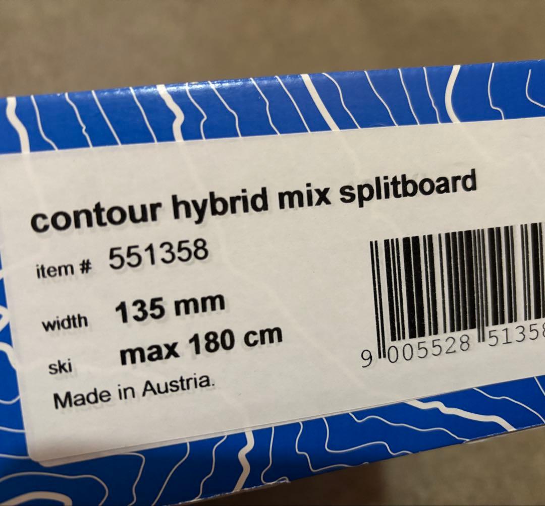 [新品] Contour hybrid mix splitboard 135mm