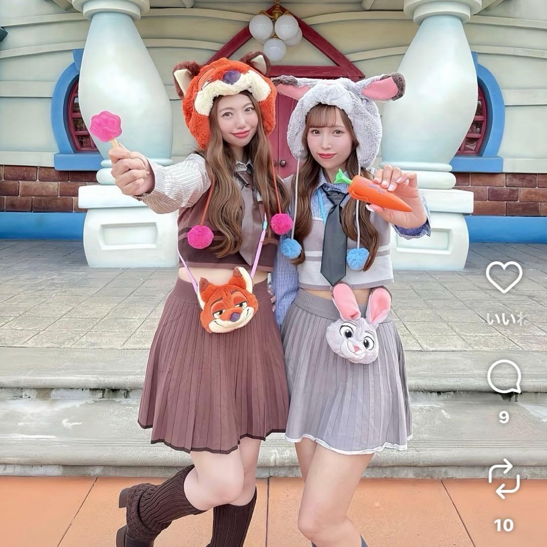 ズートピア ディズニー ファンキャップ ニック　ジュディ ショルダー バッグ