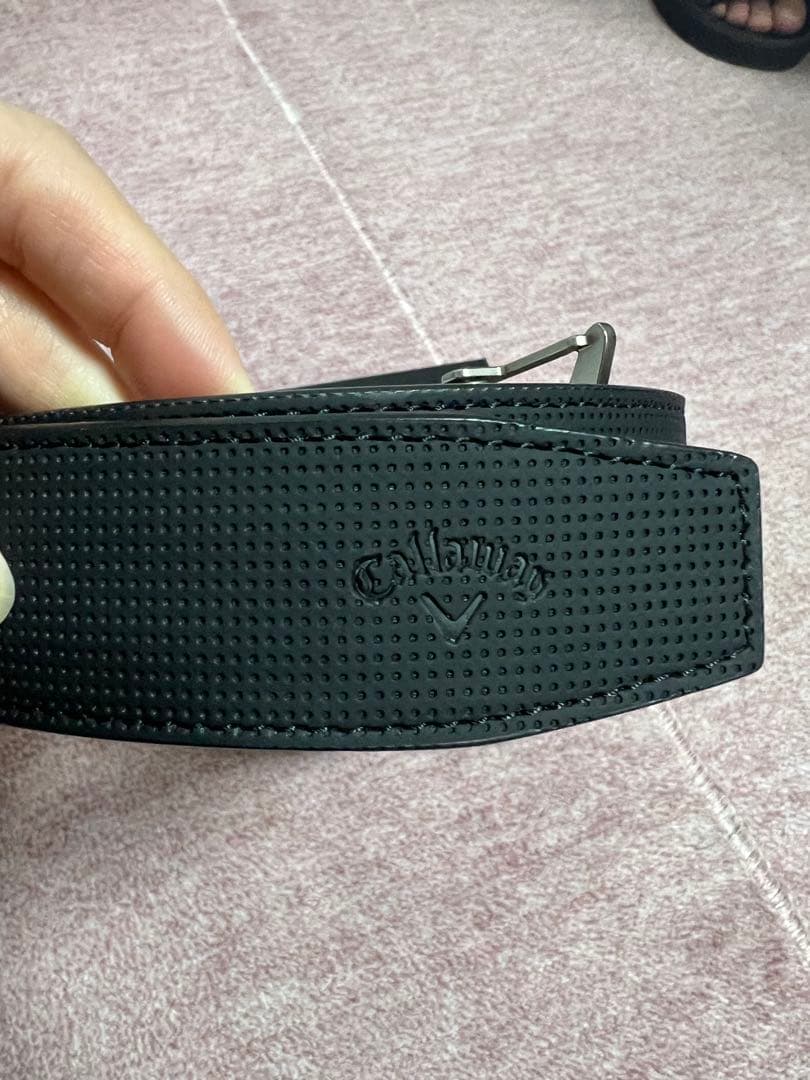 美品Callaway 合成皮革 ブラック ベルト FR黒