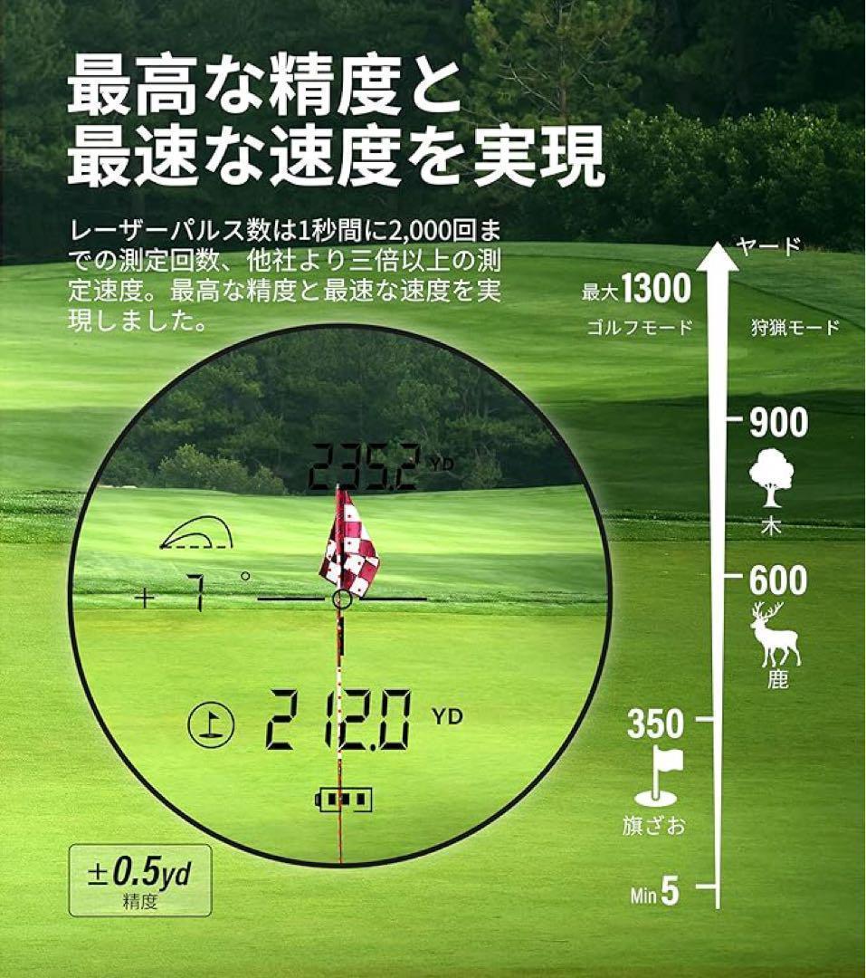 ゴルフ距離計 レーザー スピード測定 小型 専用ケース付き プレゼント 新品