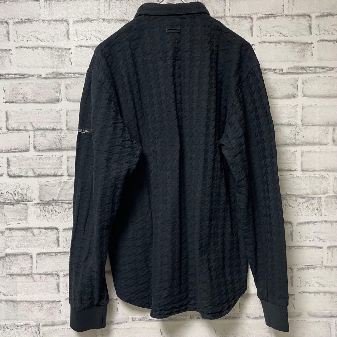 美品！ St ANDREWS ブラック ポロシャツ 長袖 ゴルフウェア