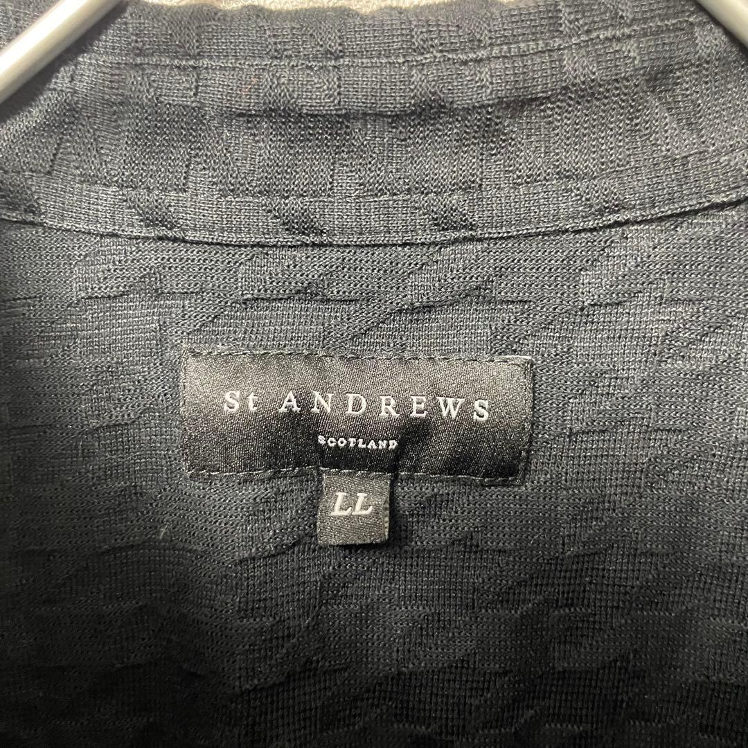 美品！ St ANDREWS ブラック ポロシャツ 長袖 ゴルフウェア