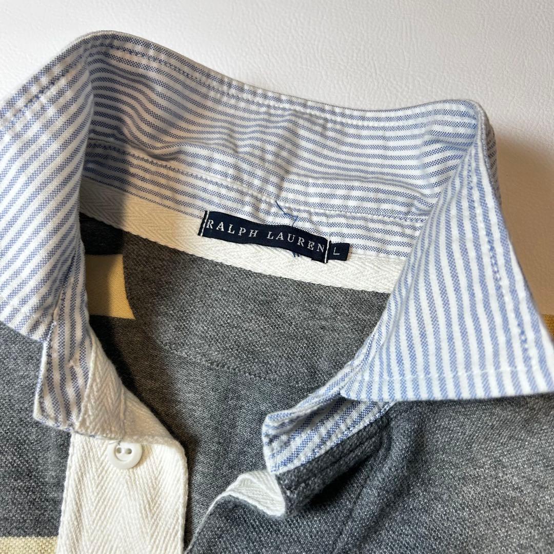 【POLO RALPH LAURENラガーシャツ クレスト　刺繍】メンズ　L