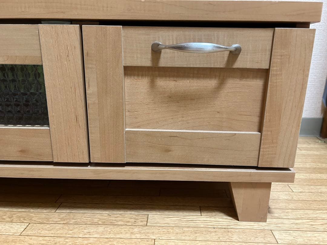 ナチュラルウッド テレビ台 引き出し付き