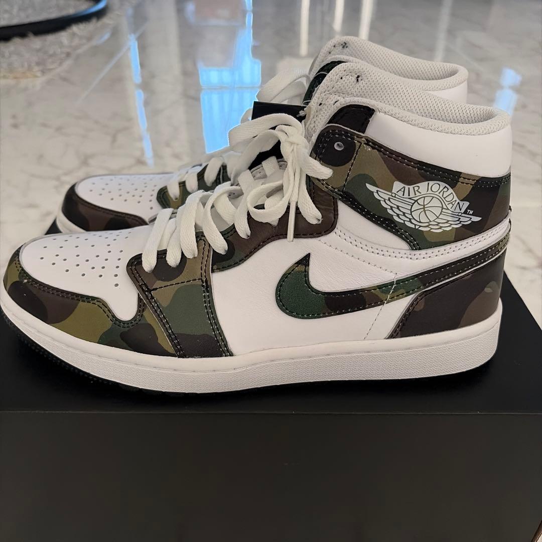 Nike Air Jordan 1 high G ホワイト/カモフラージュ