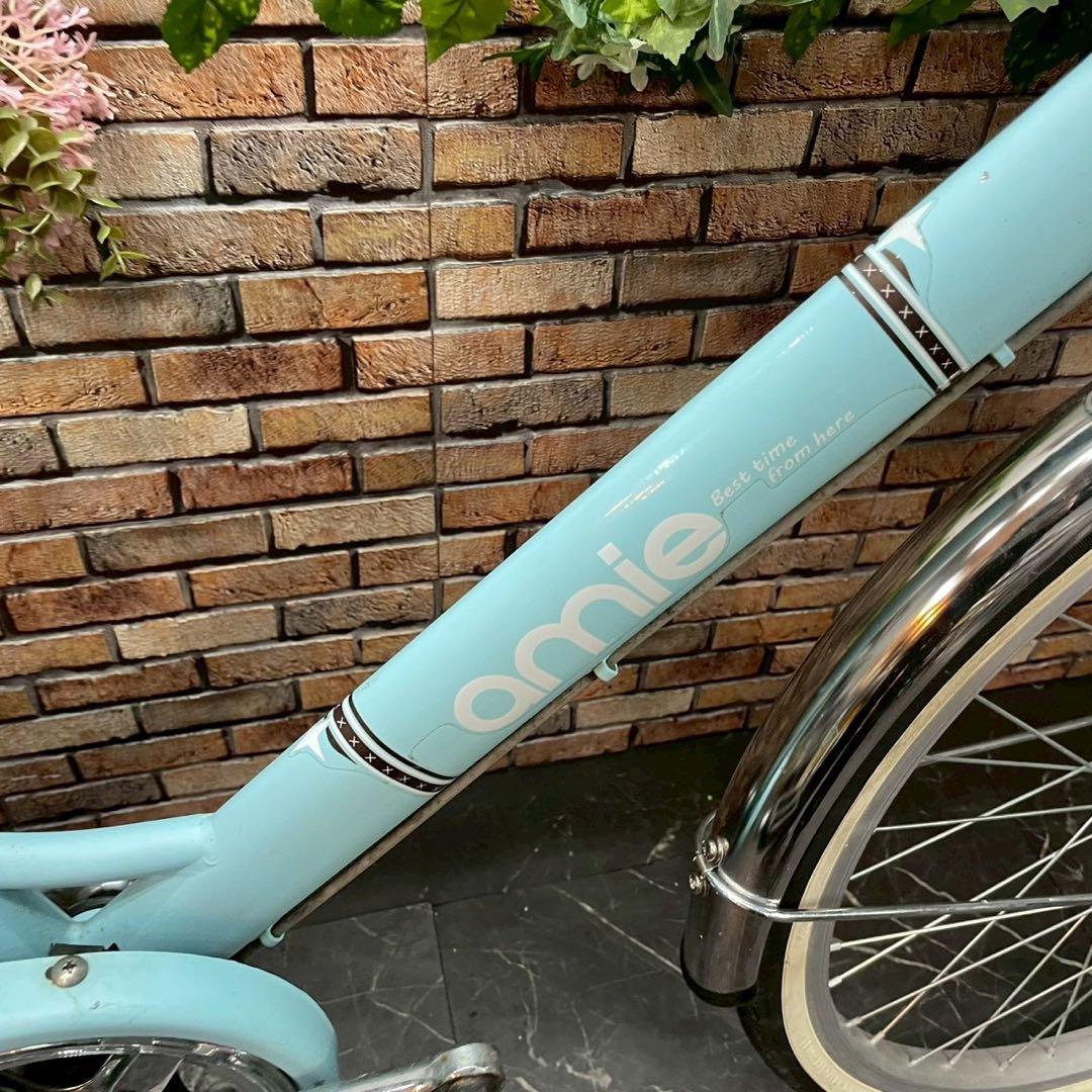 【124】子供用自転車 子供車 ami 水色 22インチ 変速付き