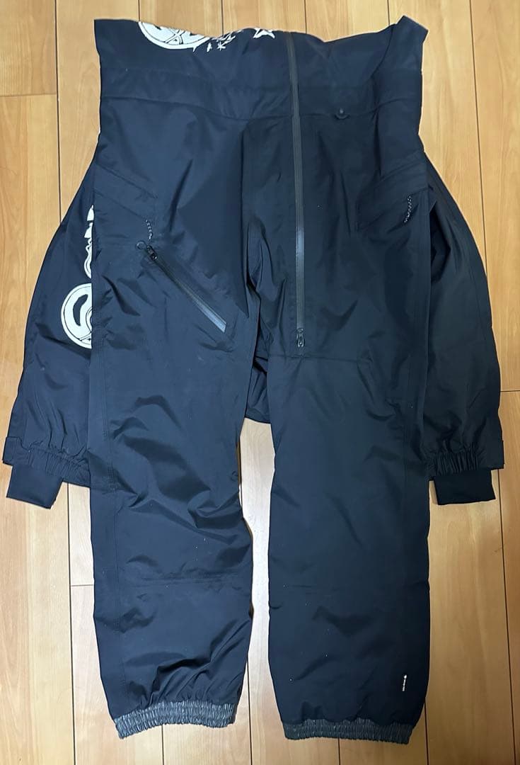 VOLCOM ジェイミーリン つなぎ ブラック オーバーオール L