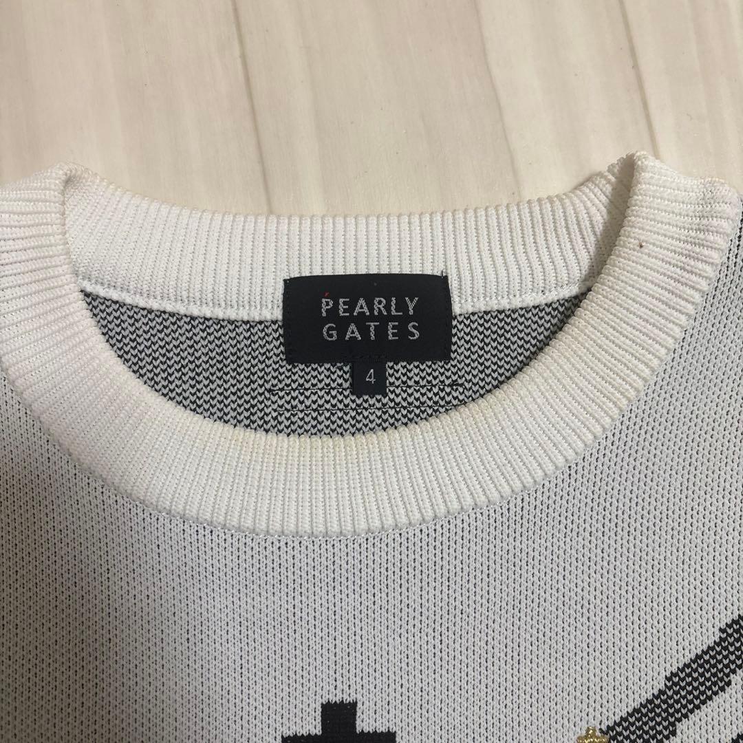 PEARLY GATES メンズ　ロゴ刺繍セーター サイズ4