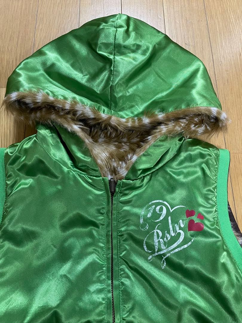 【レディース】Russelunoリバーシブル ベストM フード付き ゴルフウェア