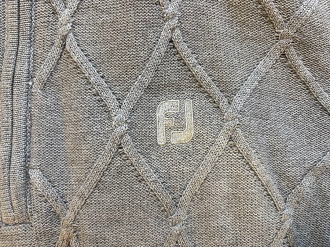 FootJoy アーガイル防風ハーフジップセーター FJ-F22-M05