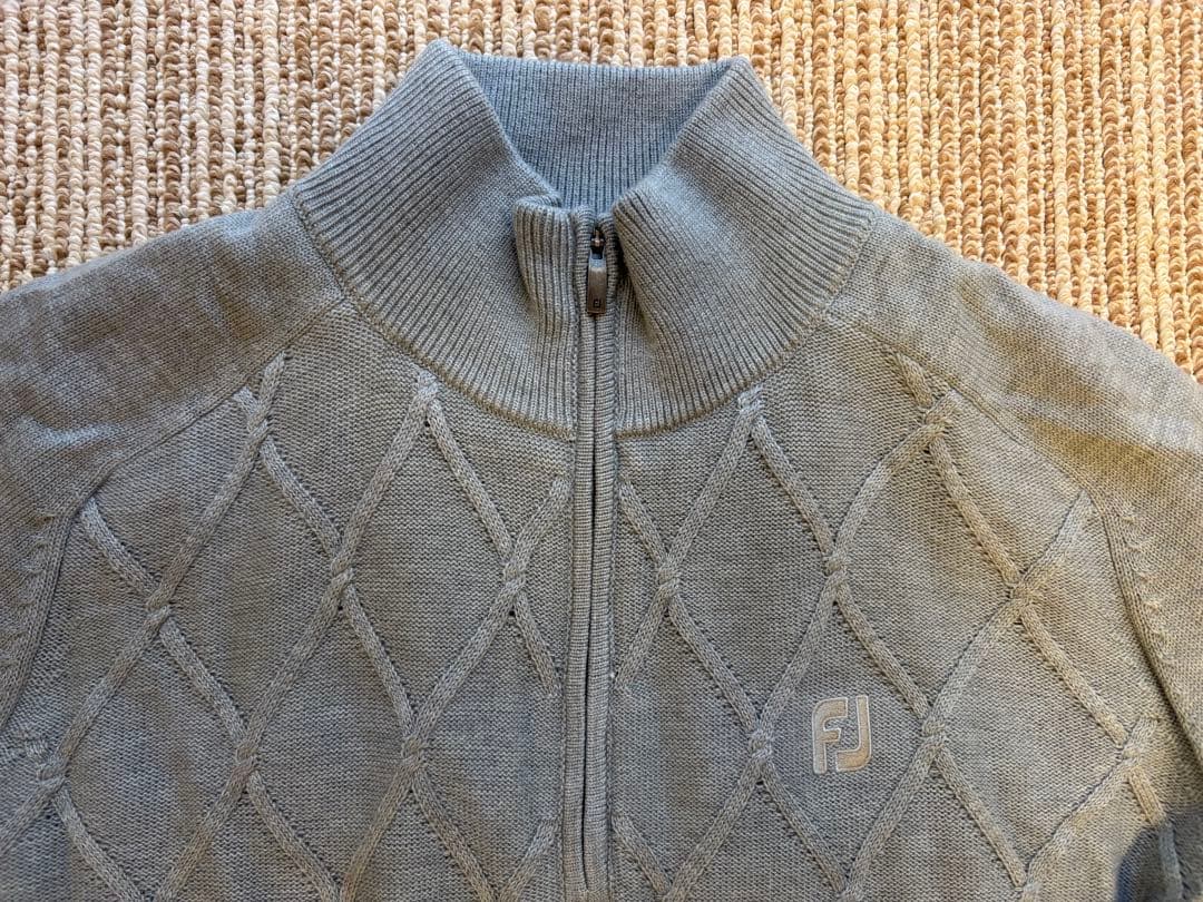 FootJoy アーガイル防風ハーフジップセーター FJ-F22-M05