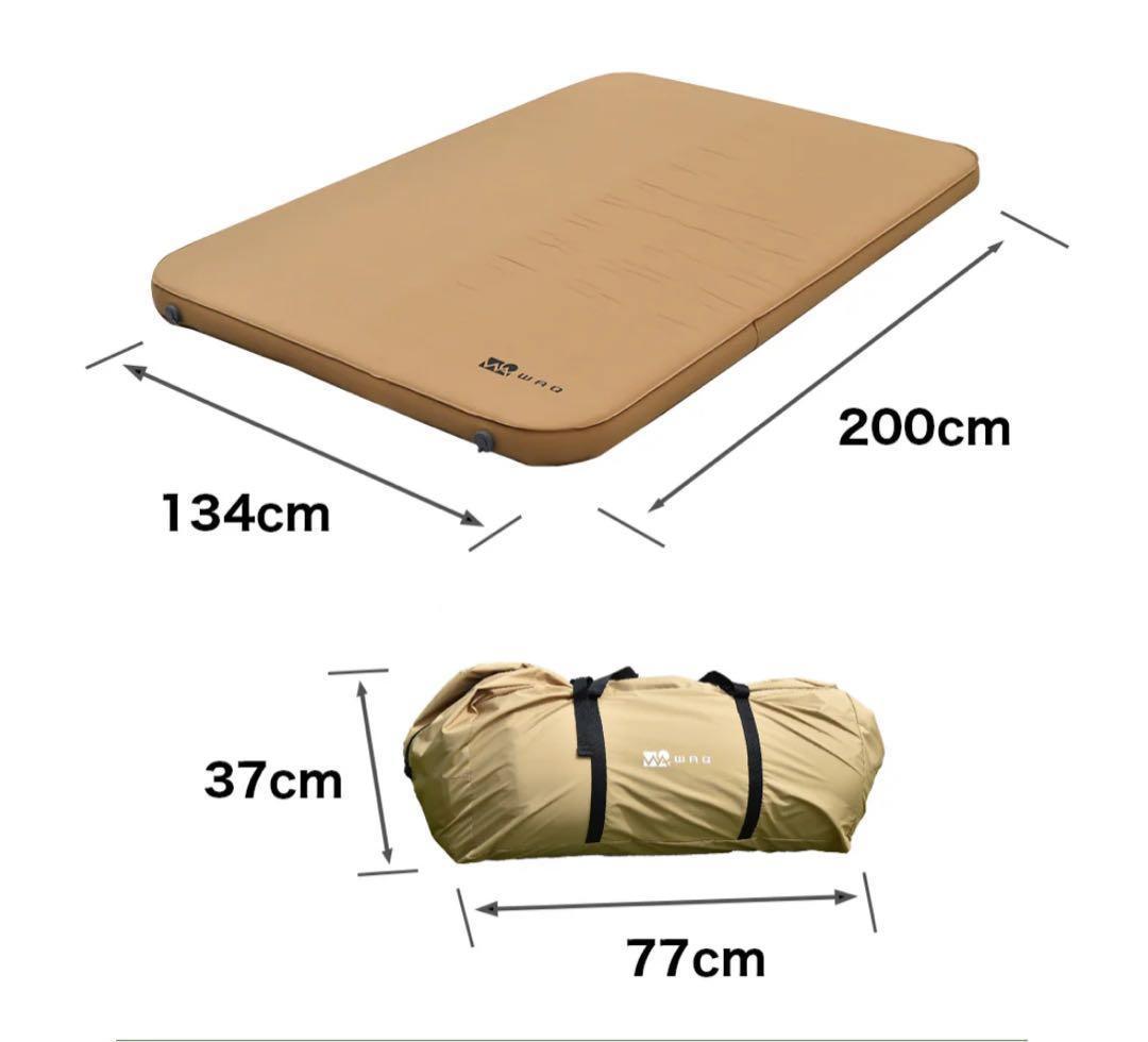 【良品】WAQ RELAXING CAMP MAT 10cm ダブルサイズ タン