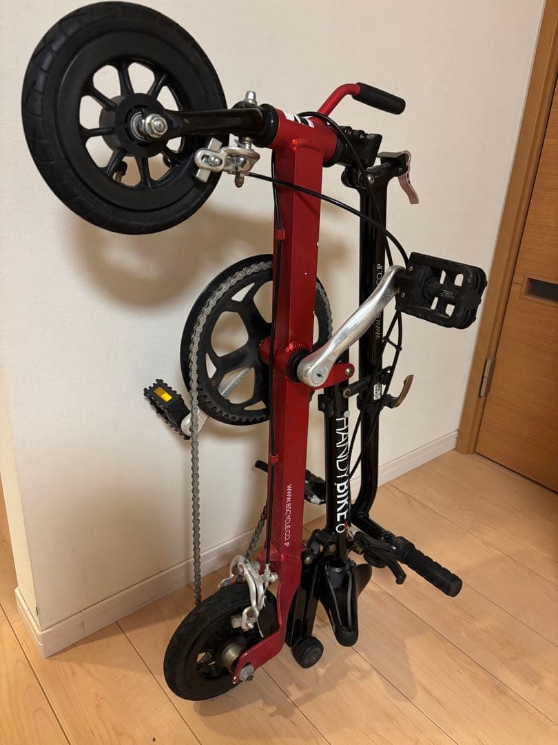 折りたたみ自転車 HANDYBIKE 8 レッド/ブラック