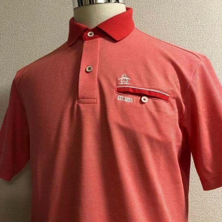 美品 マンシングウェア ゴルフ シャツ ポロシャツ レッド LLサイズ