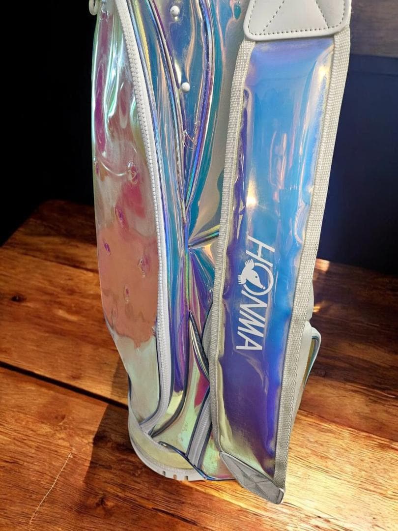 送料無料/超美品　HONMA 虹色エナメル高級キャディバッグ