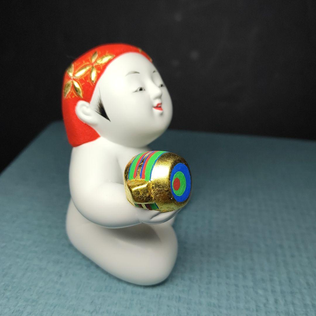 中村信喬／『打出の小槌』／博多人形／共箱・題名落款立札