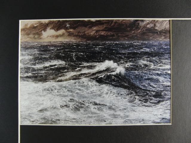 佐藤照雄　「玄海」、希少画集より、状態良好、新品高級額装付