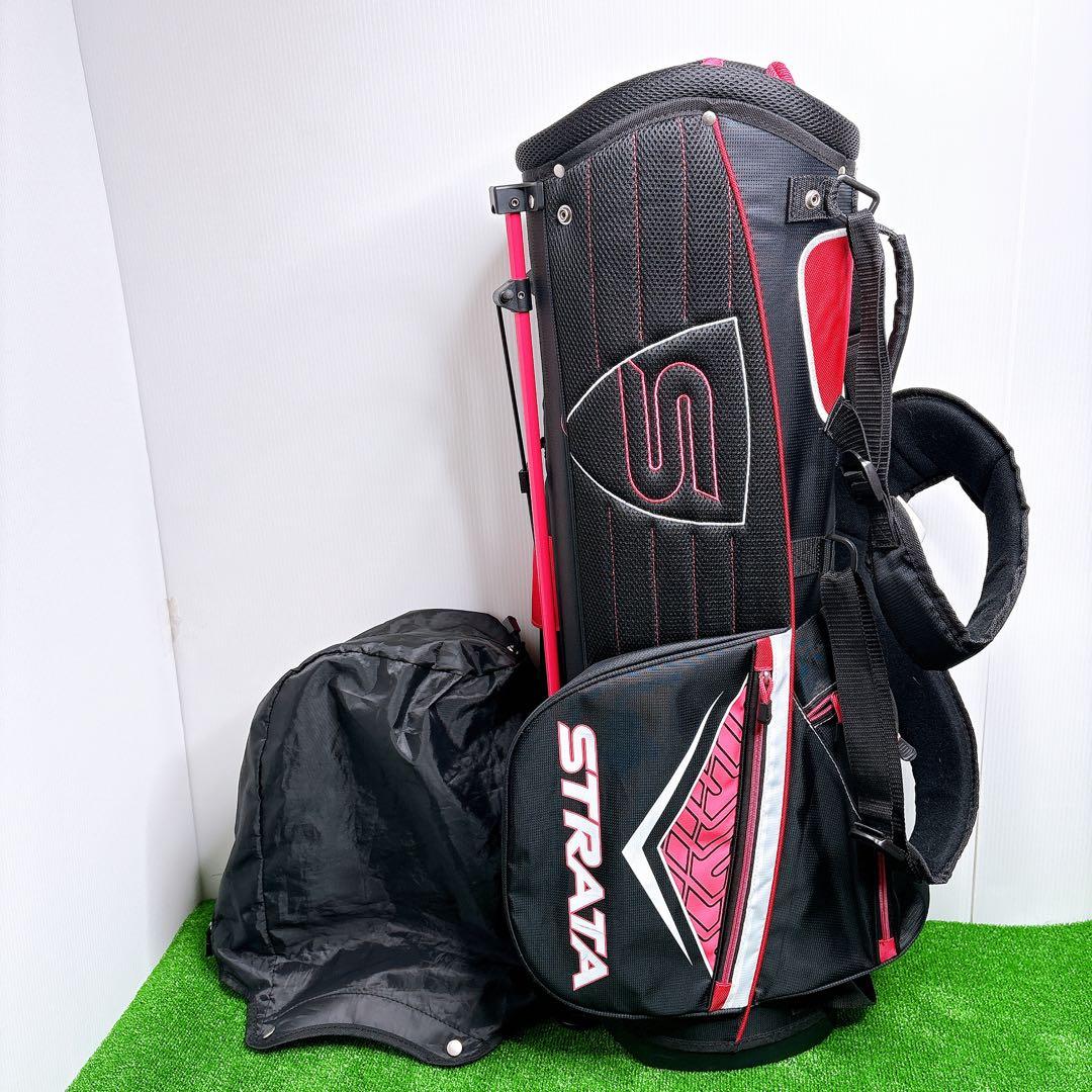 Callaway STRATA スタンド式 軽量 キャディバッグ　黒　ピンク