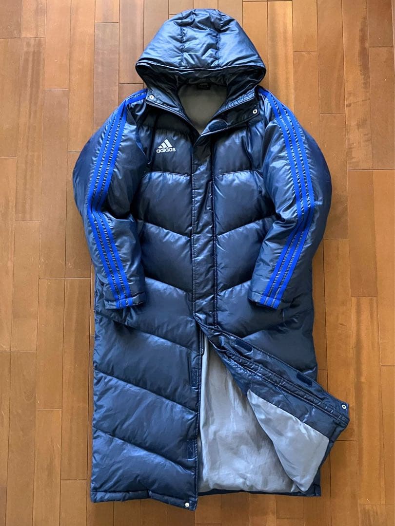 ★ adidas アディダス ネイビー ダウンコート ベンチコート M ★