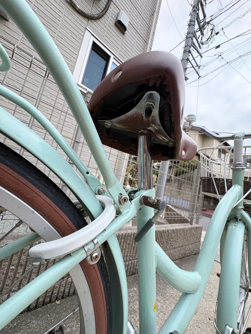 【直接取引限定】子供用自転車 24インチ　マハロエル　6段変速　ミントグリーン