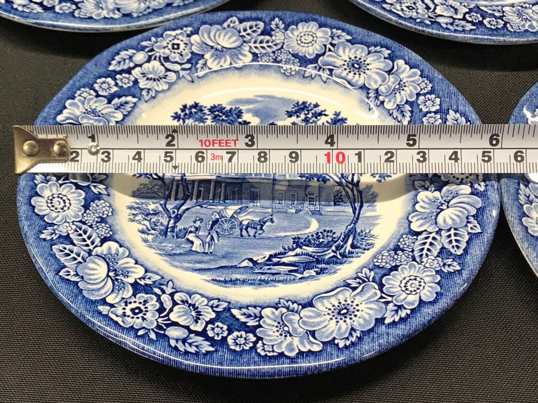 【VINTAGE】LIBERTY BLUE リバティーブルー　プレート　8P