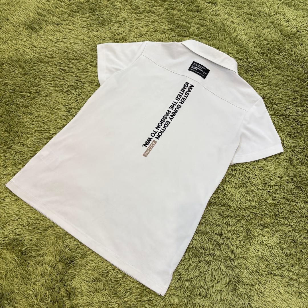 マスターバニーエディション ハーフジップtシャツ 半袖シャツ 白 ホワイト 0