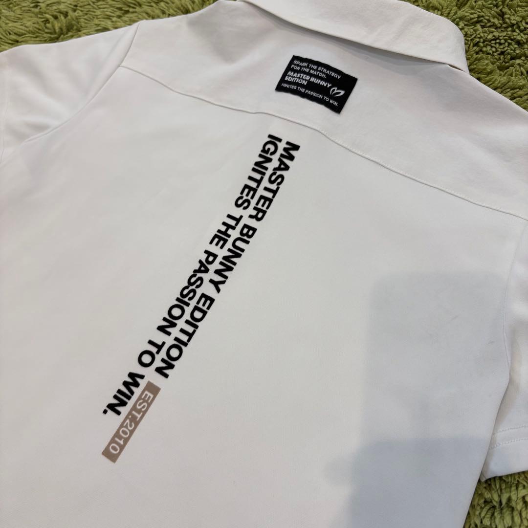 マスターバニーエディション ハーフジップtシャツ 半袖シャツ 白 ホワイト 0
