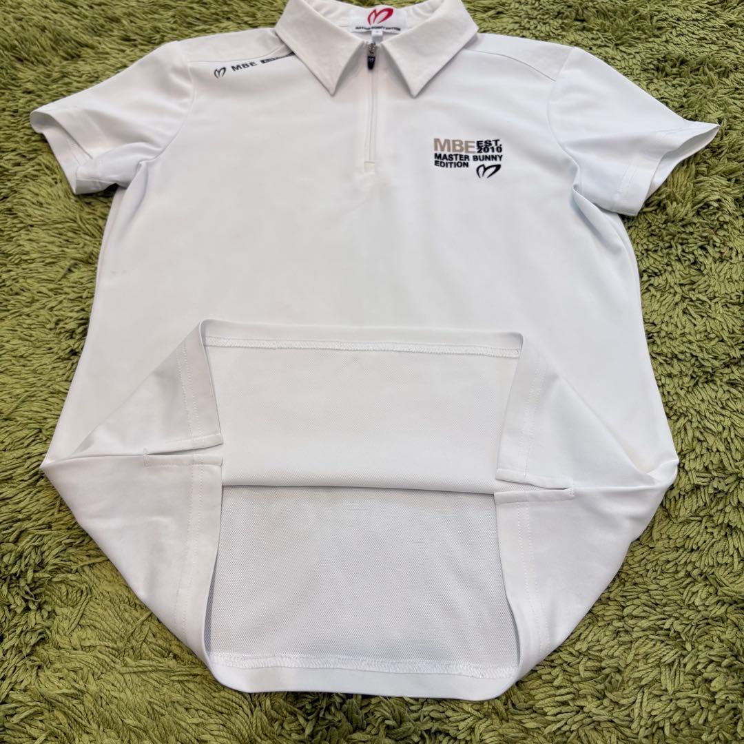マスターバニーエディション ハーフジップtシャツ 半袖シャツ 白 ホワイト 0