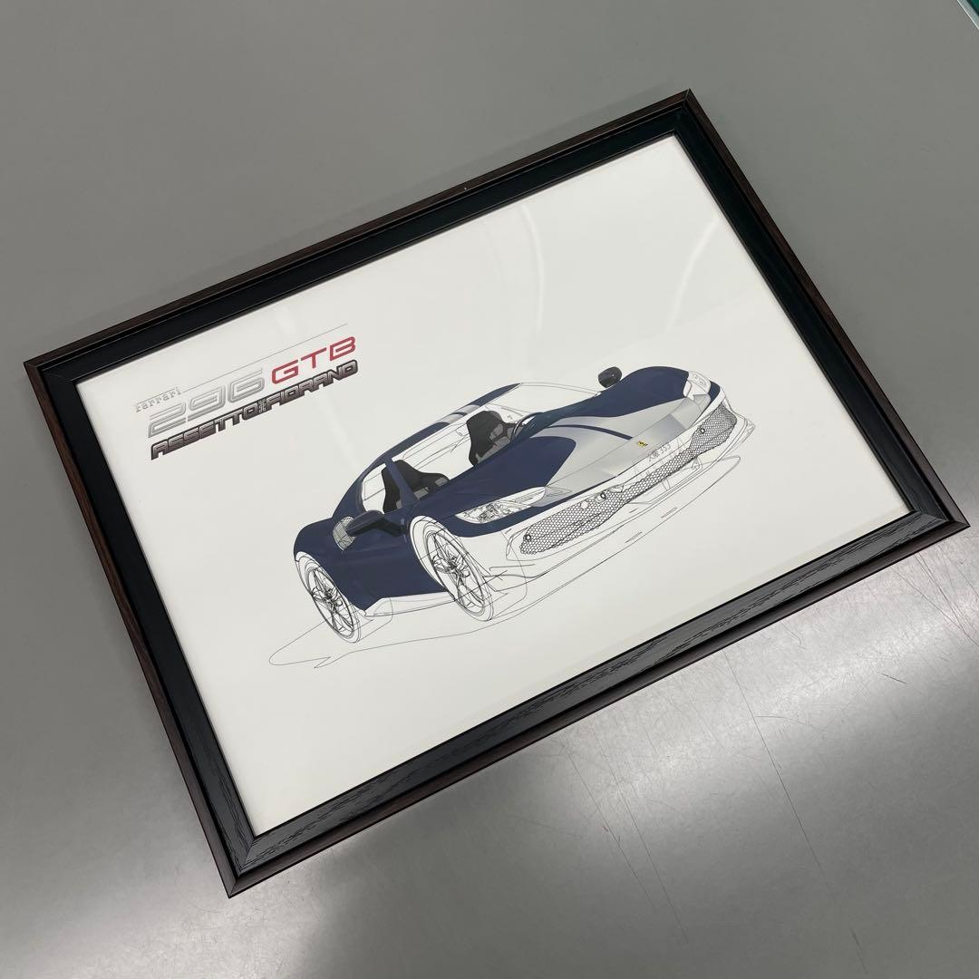 貴重‼️Ferrari 296 GTB Assetto Fiorano絵画　2点