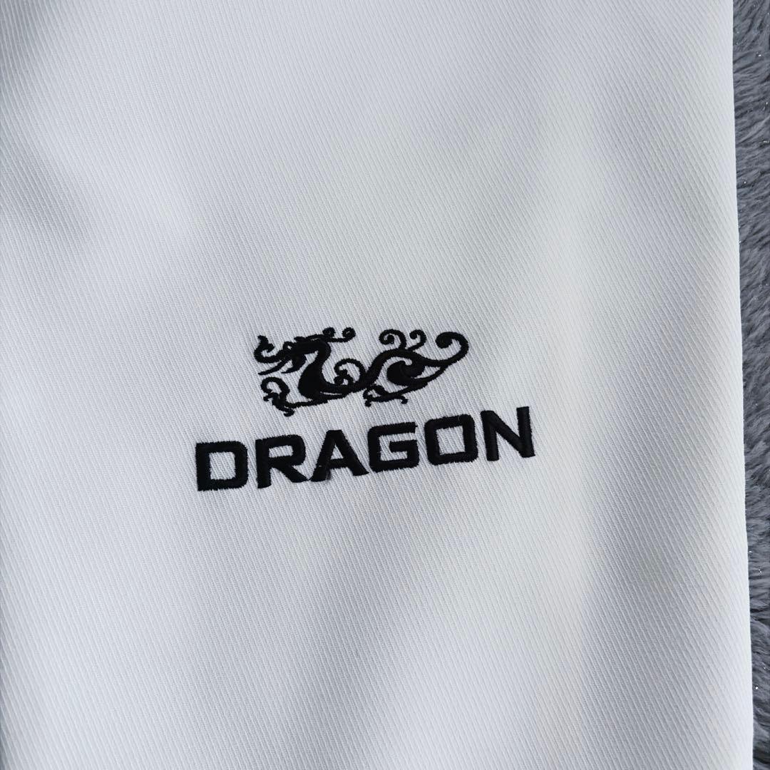 【ダンスウィズドラゴン】美品✨ラインストーン ロゴ刺繍 ゴルフウェア メッシュ