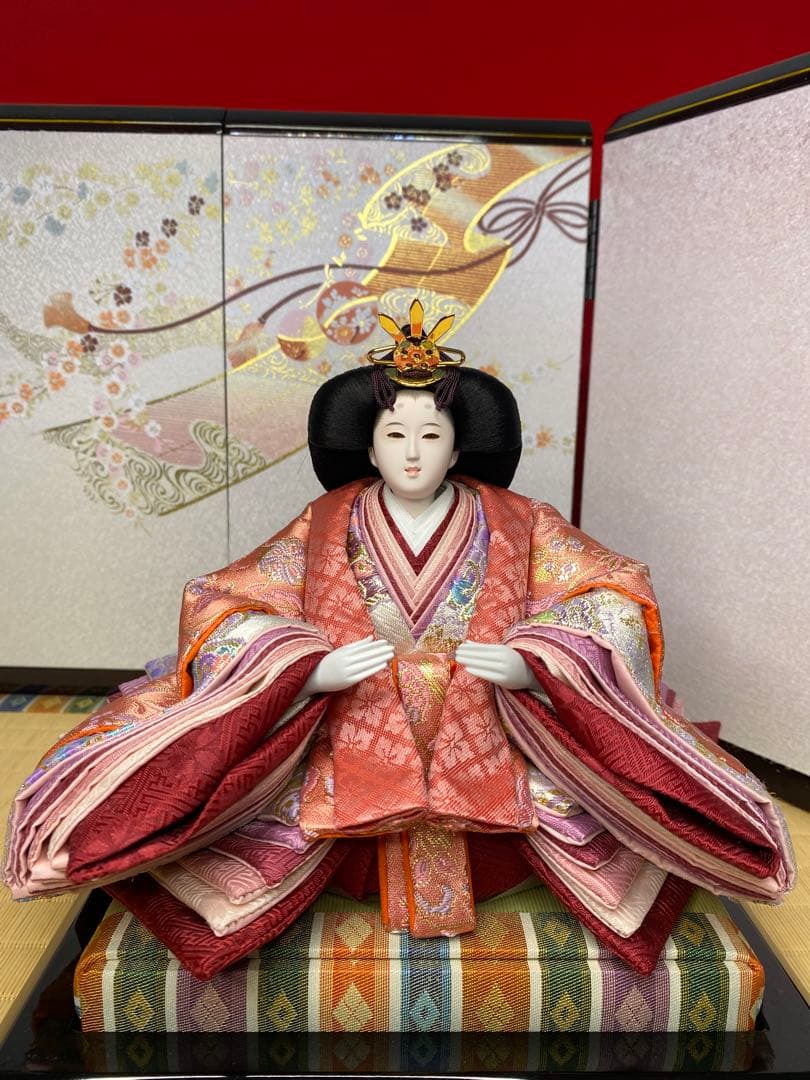 東京久月　雛人形　親王飾り収納セット・サイズ間口約６３×奥行約３９×高さ約５８㎝